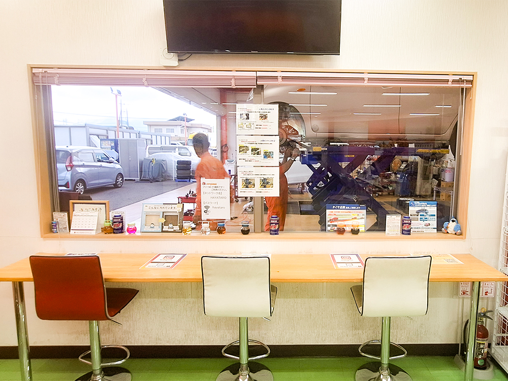 店舗内カウンター